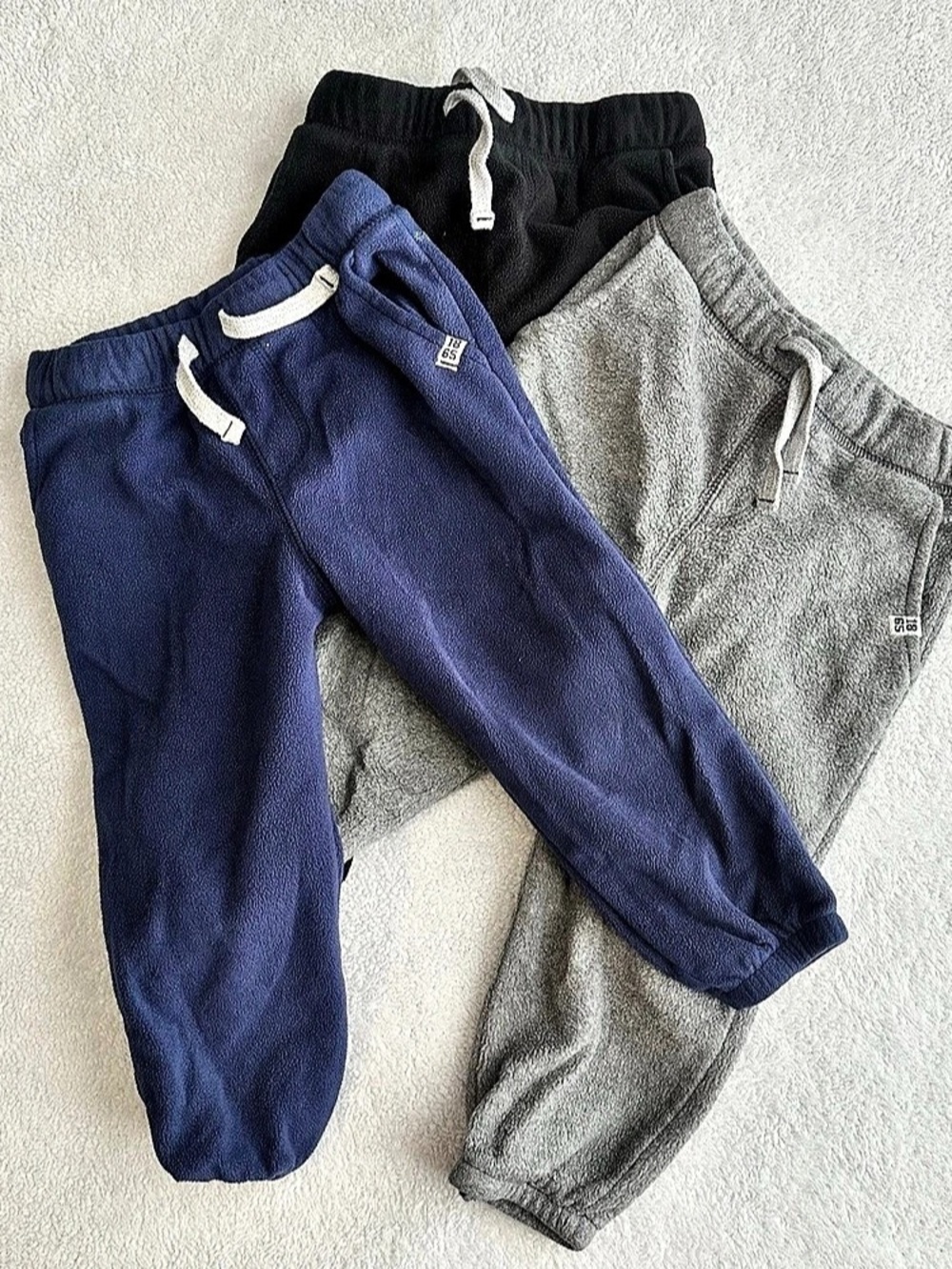 Carter's Toddler Boys Fleece Pull-On Pants 3-Piece Set Blue & Gray Baby 24M